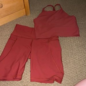 Old Navy Biker Short & Bra Workout Set